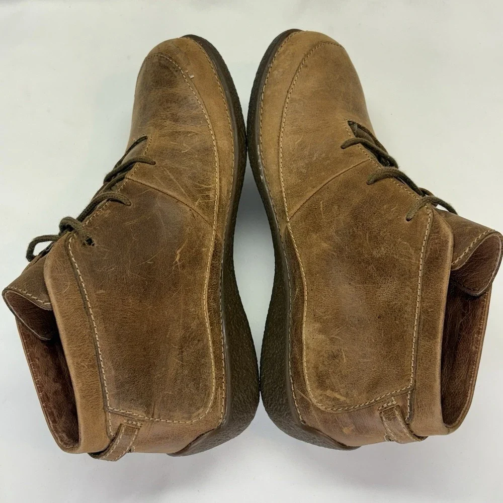 Duluth Trading Co Andina Chukka Ankle Boots Brown Leather Women's‎ Sz 11 M 77703